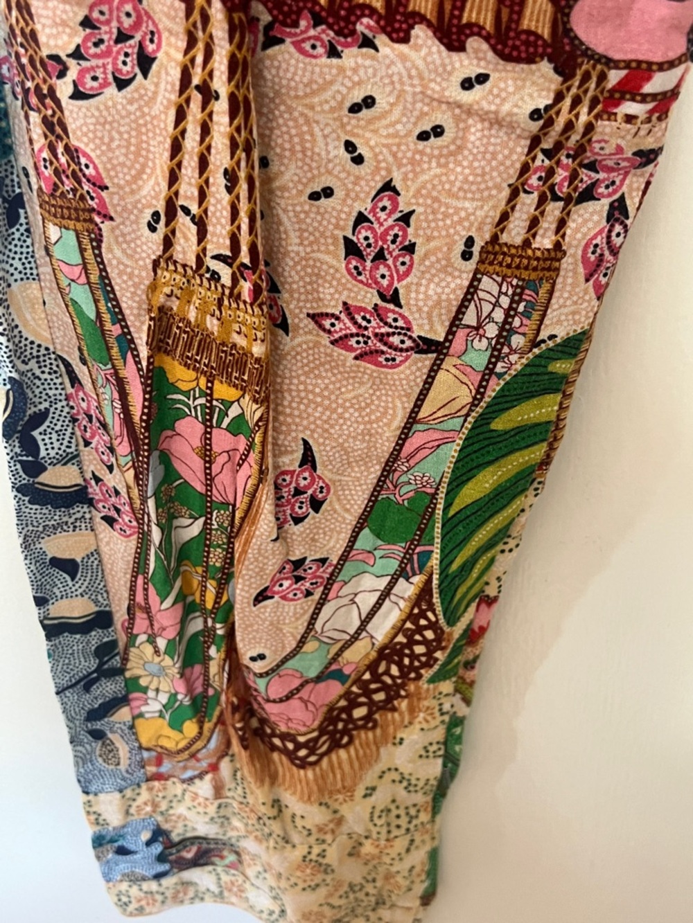 FARM Rio Tropical Basket-Print Drawstring Pants in Pink, Green, Blue - Picture 4 of 12